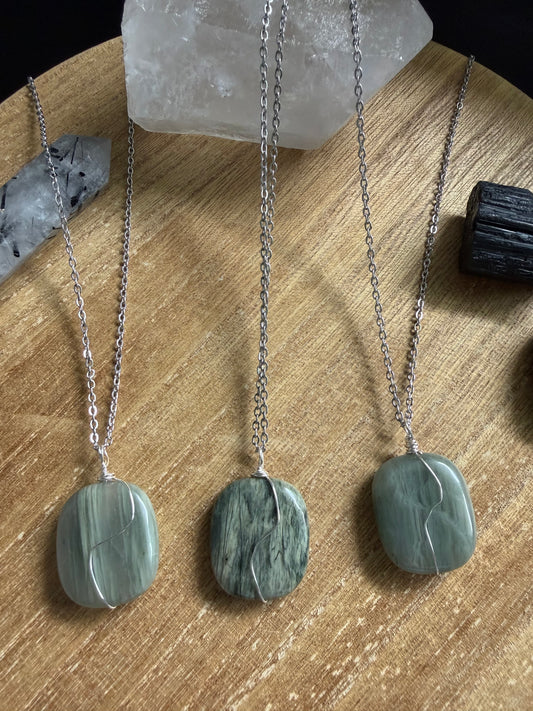 GREEN JASPER NECKLACE