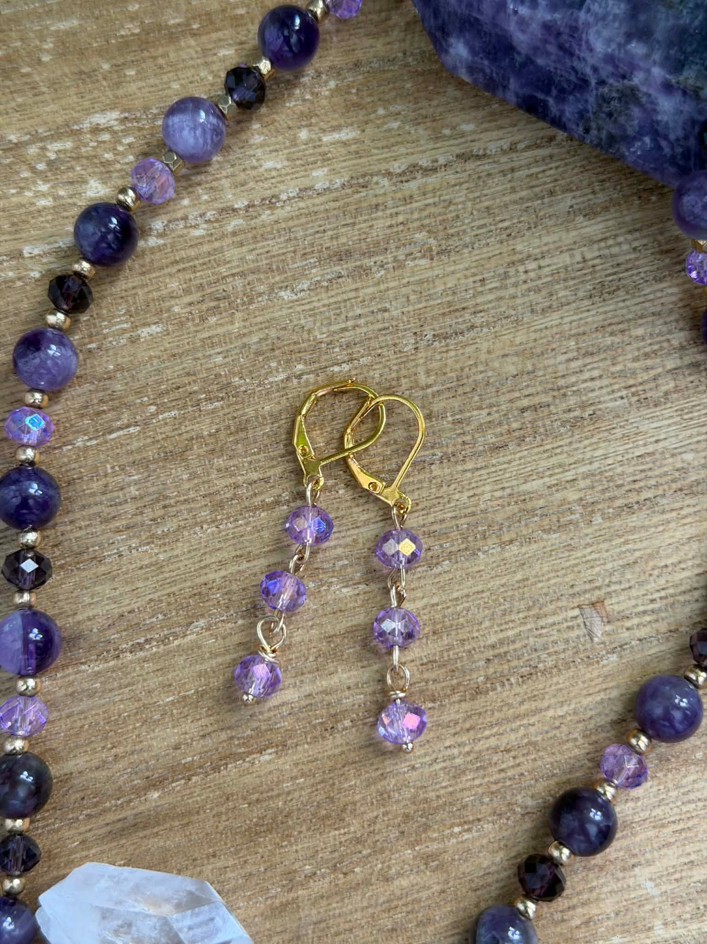 ULTRAVIOLET DANGLE EARRINGS