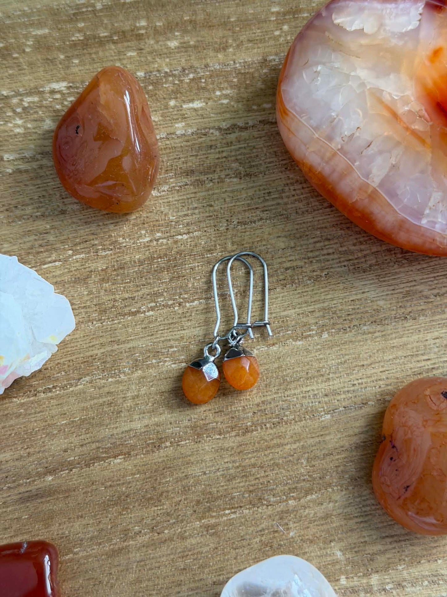 ORANGE AVENTURINE EARRINGS