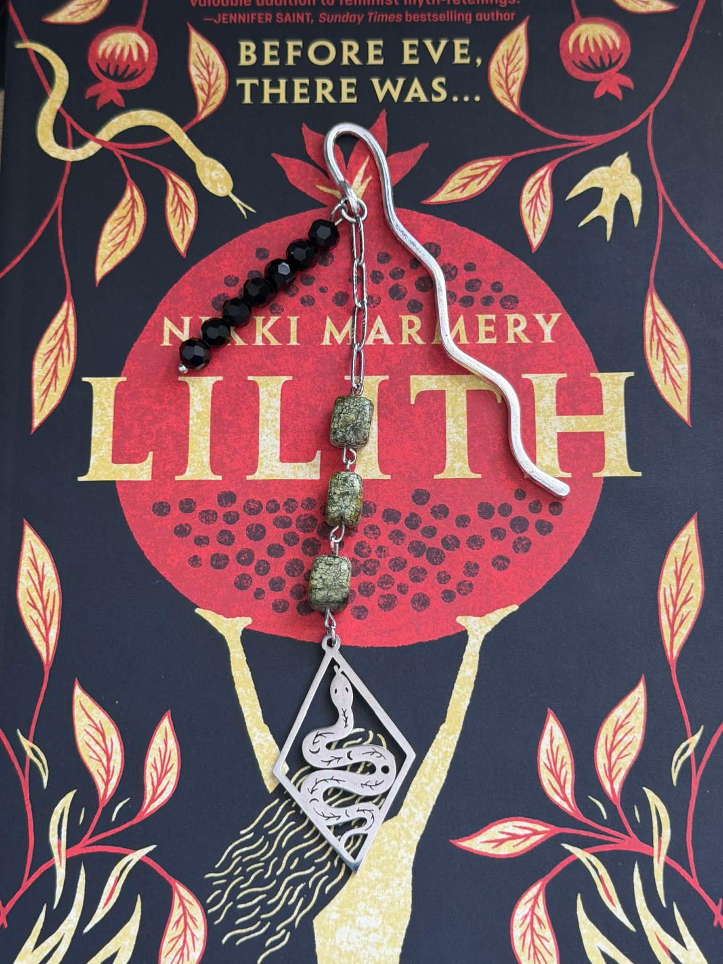 LILITH SNAKESKIN JASPER BOOKMARK
