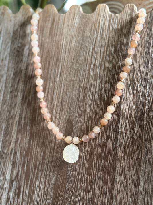 SUNSTONE & CITRINE NECKLACE