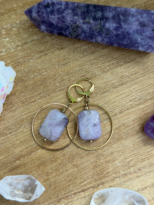 AMETHYST DANGLE EARRINGS