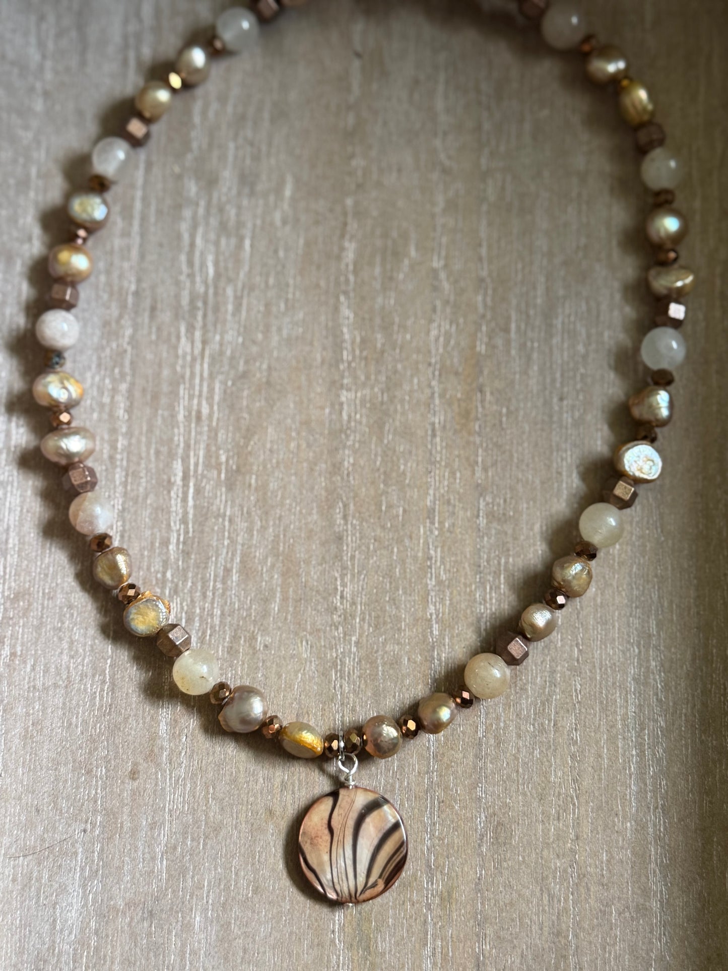 GOLDEN FRESHWATER PEARL NECKLACE