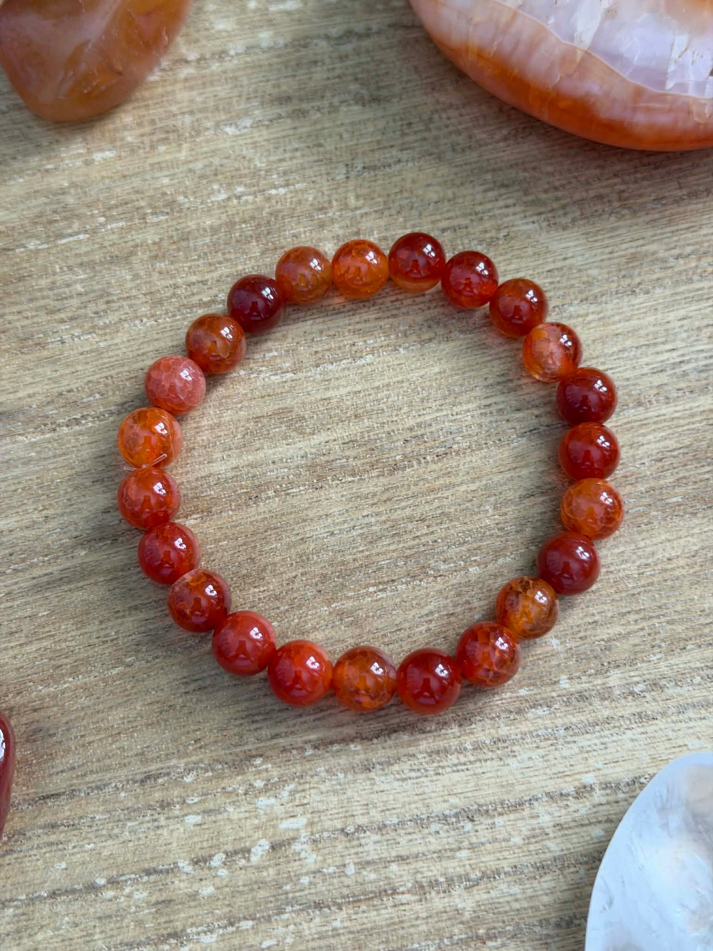 FIRE CRACKLE AGATE BRACELET