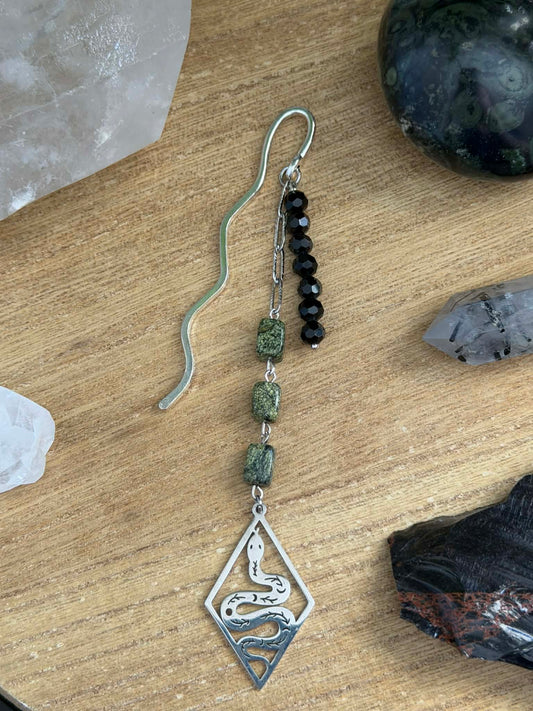 LILITH SNAKESKIN JASPER BOOKMARK