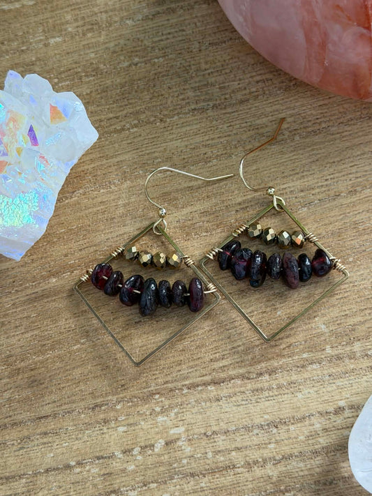 GARNET EARRINGS