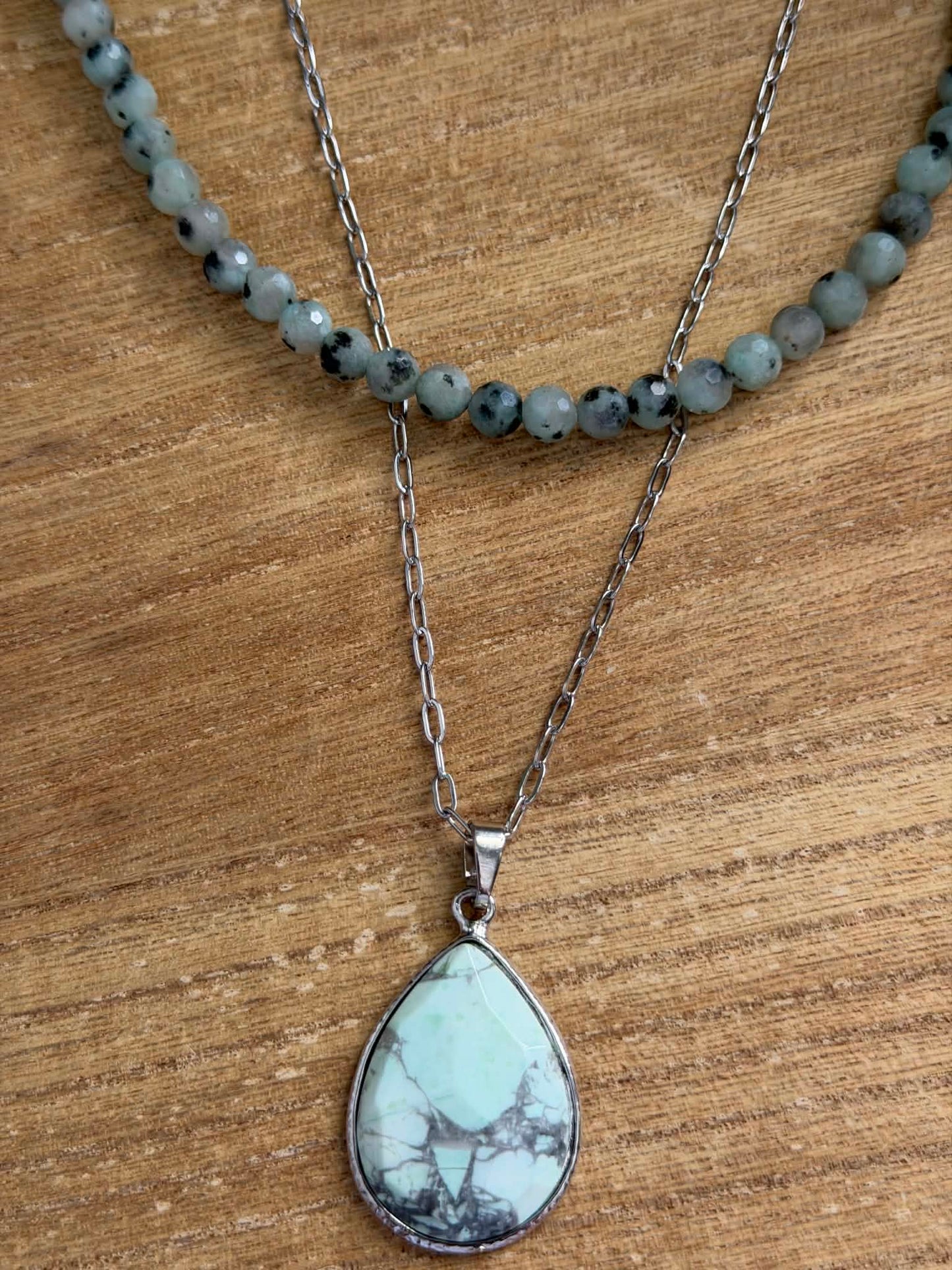 TURQUOISE HOWLITE NECKLACE
