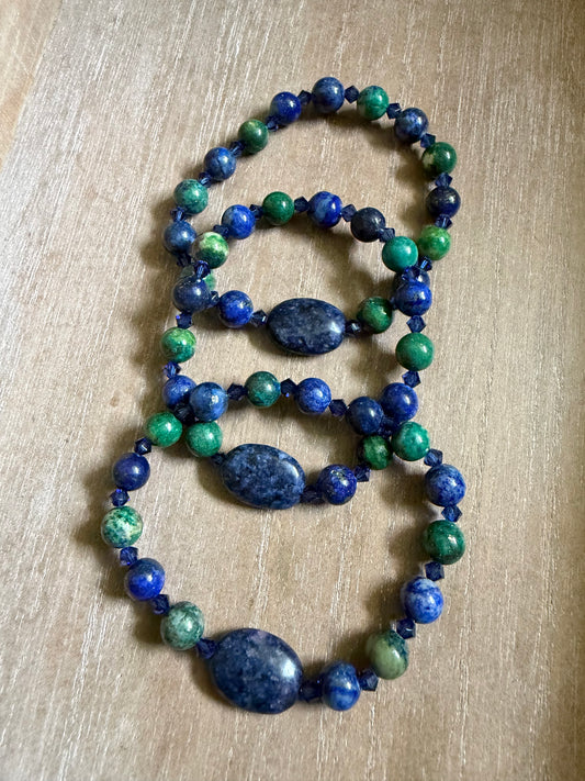 CHRYSOCOLLA & LAPIS BRACELET