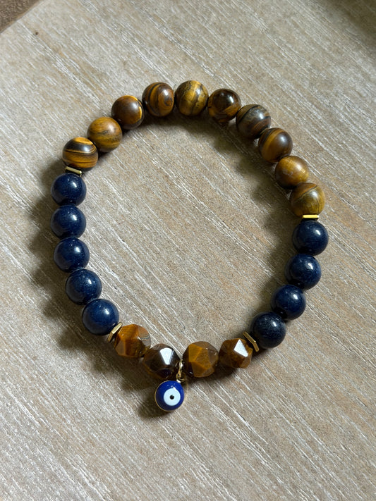 SODALITE & TIGERS EYE MALOCCHIO BRACELET
