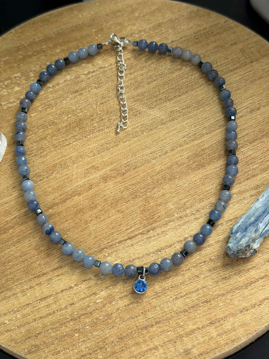 BLUE AVENTURINE & SODALITE NECKLACE