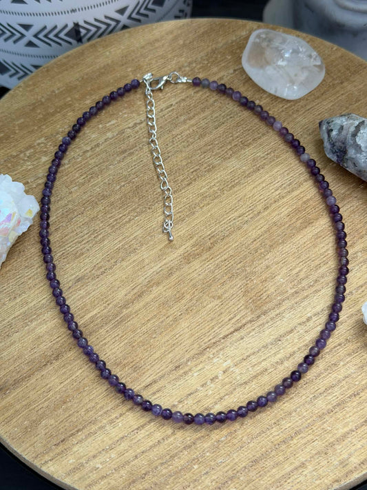 MINIMAL AMETHYST NECKLACE