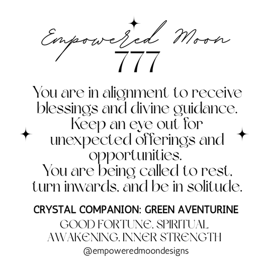 777 ANGEL NUMBER GREEN AVENTURINE BRACELET