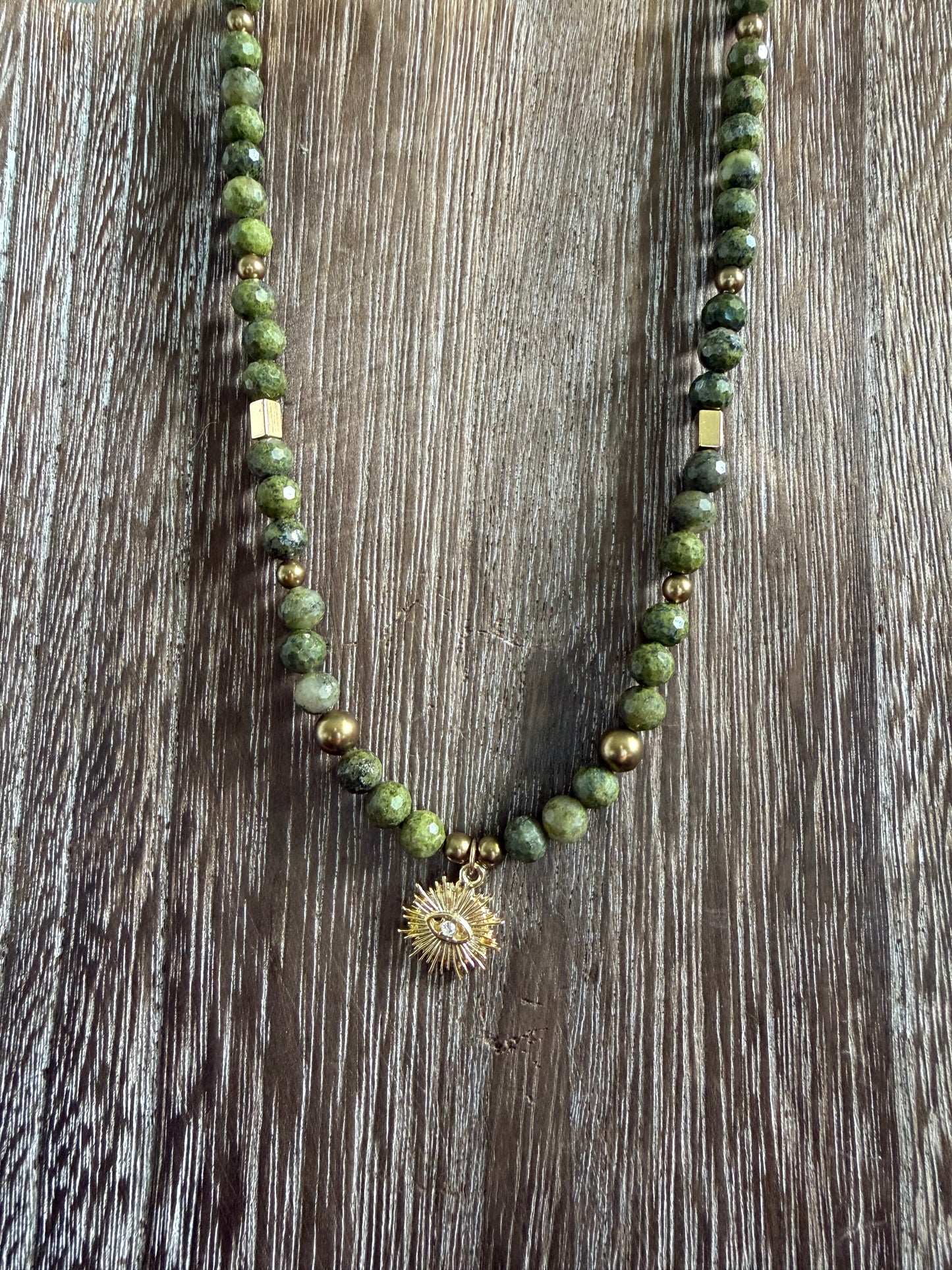 SNAKESKIN JASPER GODDESS NECKLACE