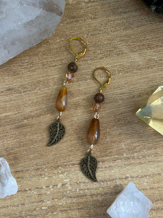 AUTUMN LEAVES - MOCHA EARRINGS