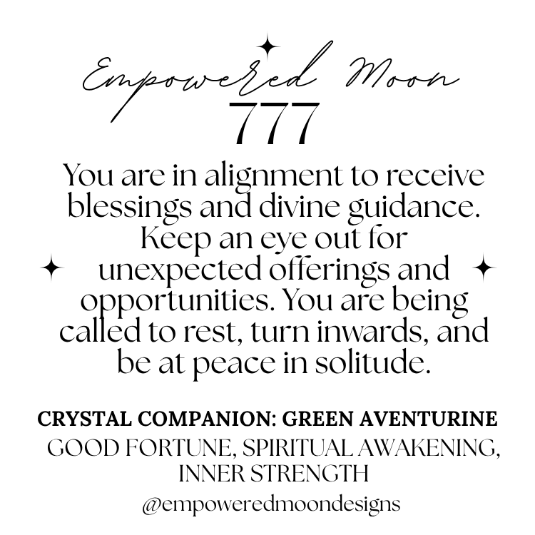 777 ANGEL NUMBER GREEN AVENTURINE BRACELET