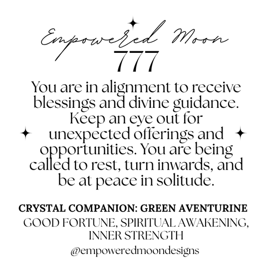 777 ANGEL NUMBER GREEN AVENTURINE BRACELET
