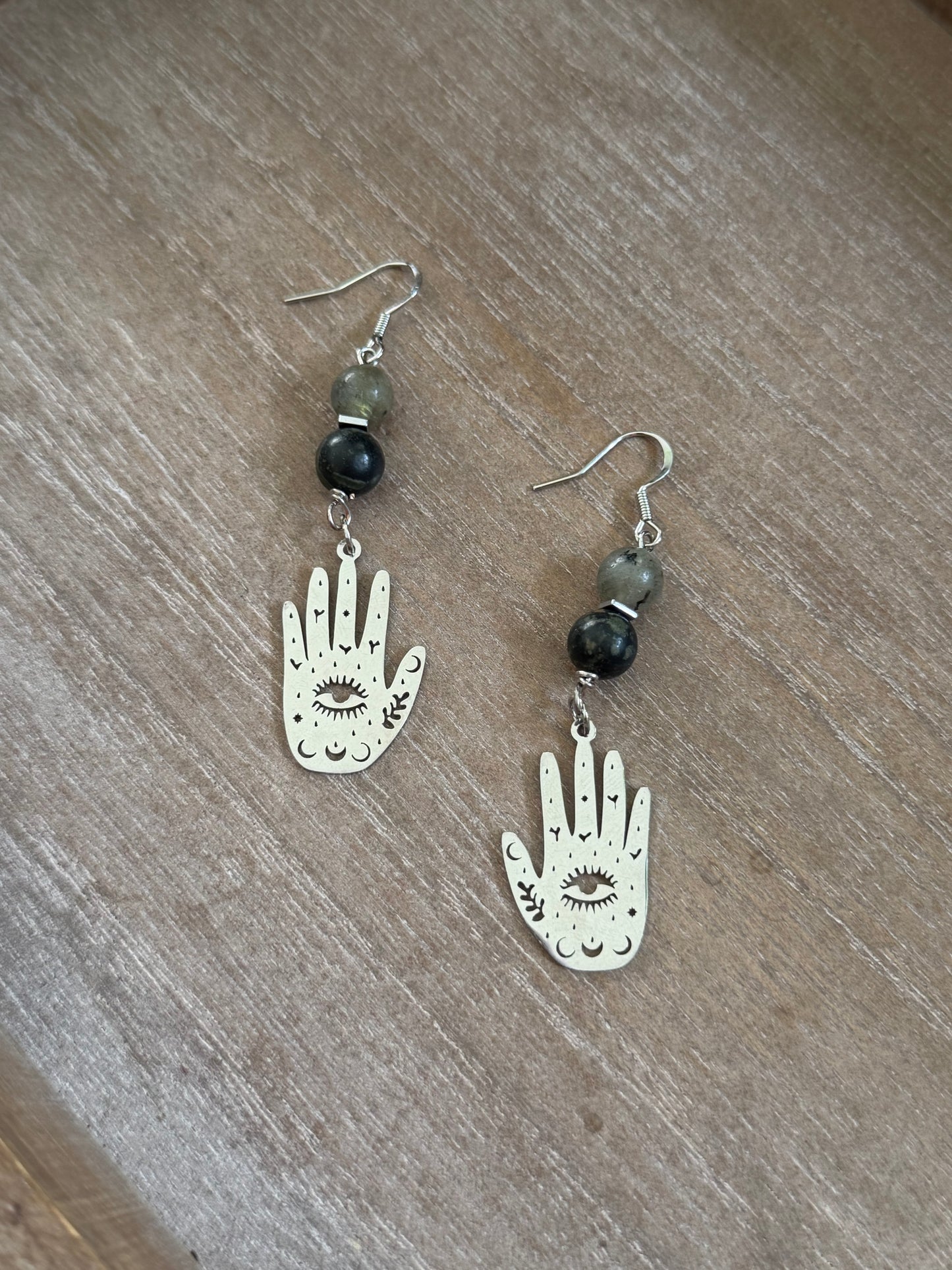 LABRADORITE & KAMBABA JASPER EARRINGS