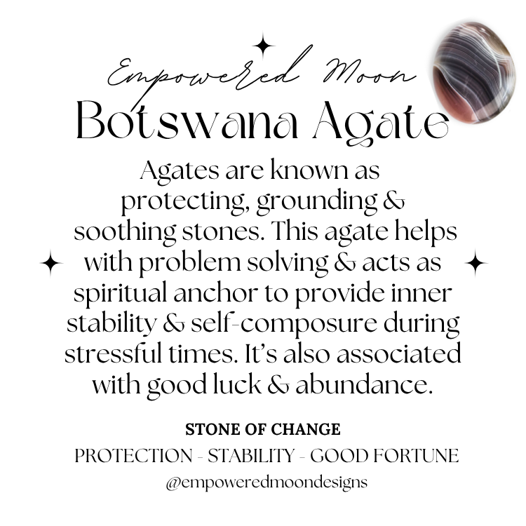 BOTSWANA AGATE BAG CHARM/KEYCHAIN