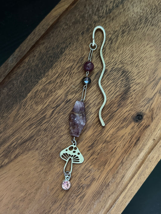 LEPIDOLITE TOADSTOOL BOOKMARK