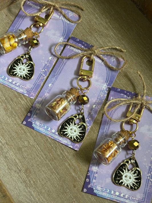 CELESTIAL FLORAL KEYCHAIN/BAG CHARM