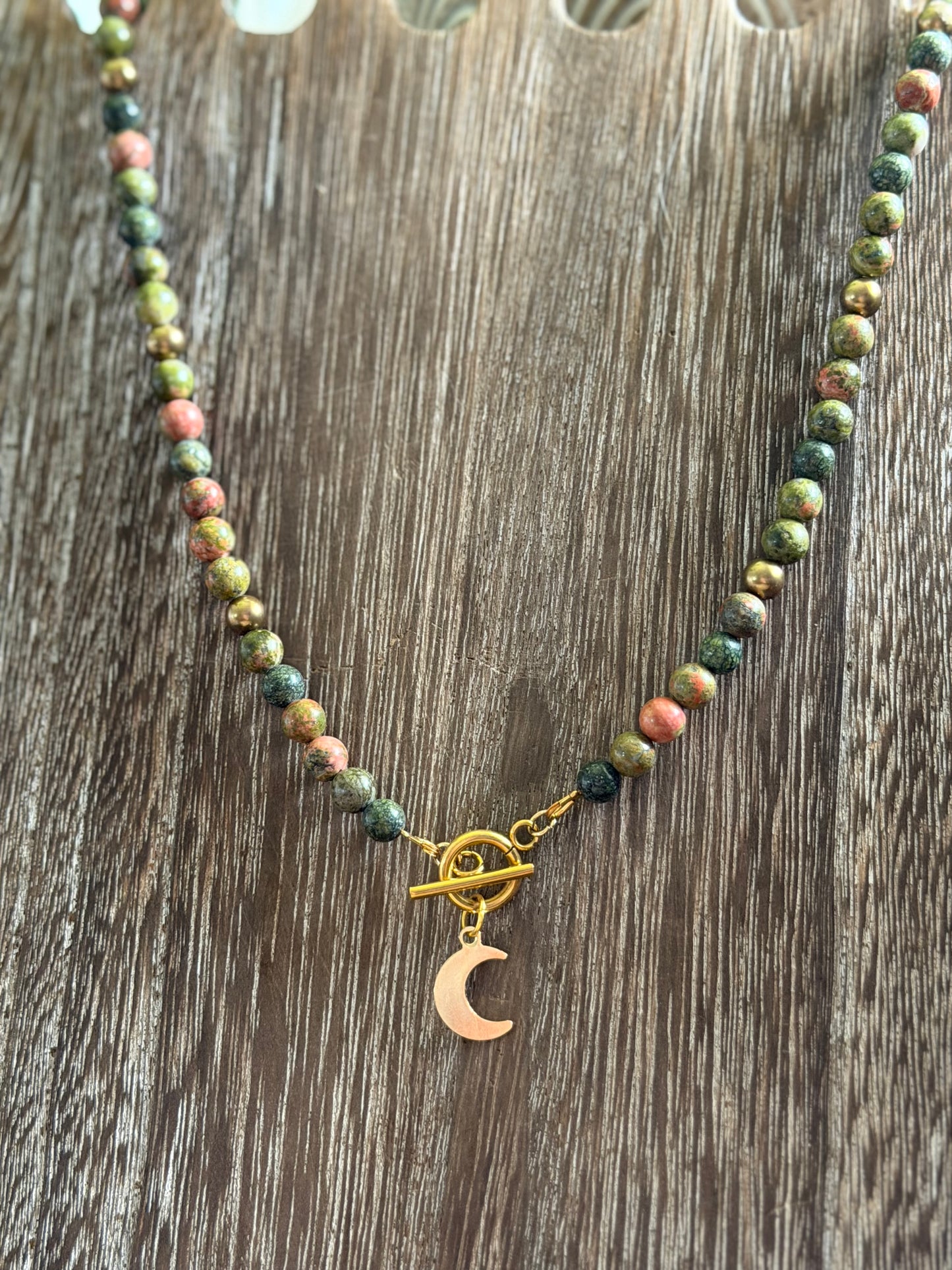 UNAKITE & SNAKESKIN JASPER NECKLACE