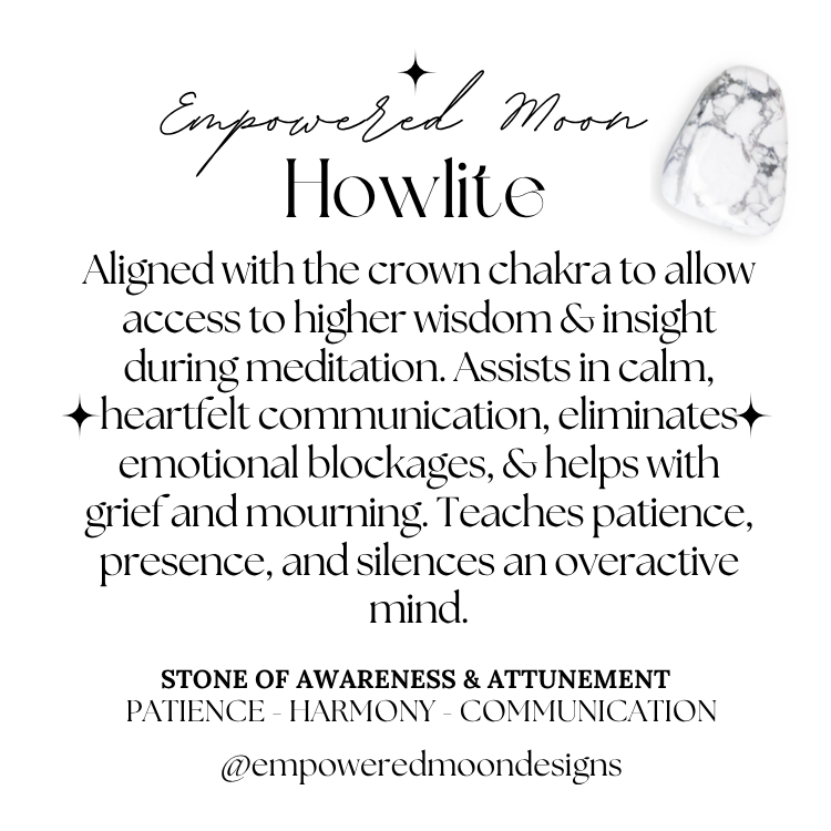 HOWLITE AT THE MOON NECKLACE