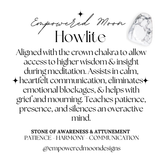 HOWLITE AT THE MOON NECKLACE