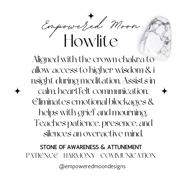 HOWLITE AT THE MOON BRACELET