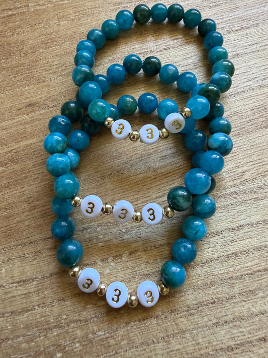 333 ANGEL NUMBER APATITE BRACELET