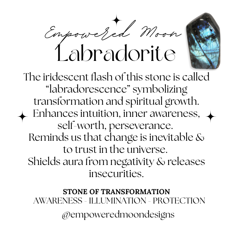 LABRADORITE CRESCENT MOON NECKLACE