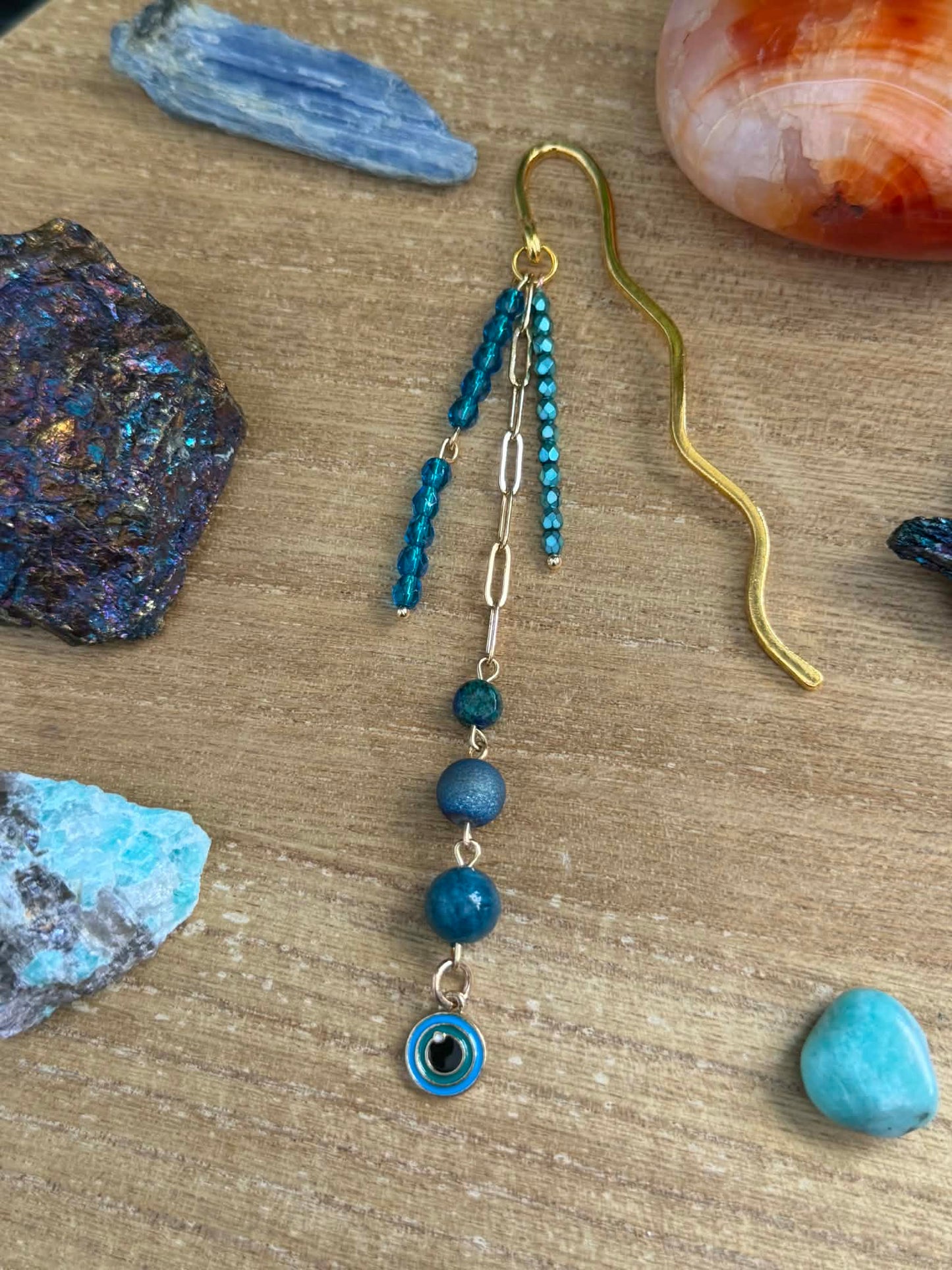 CHRYSOCOLLA CHARM BOOKMARK