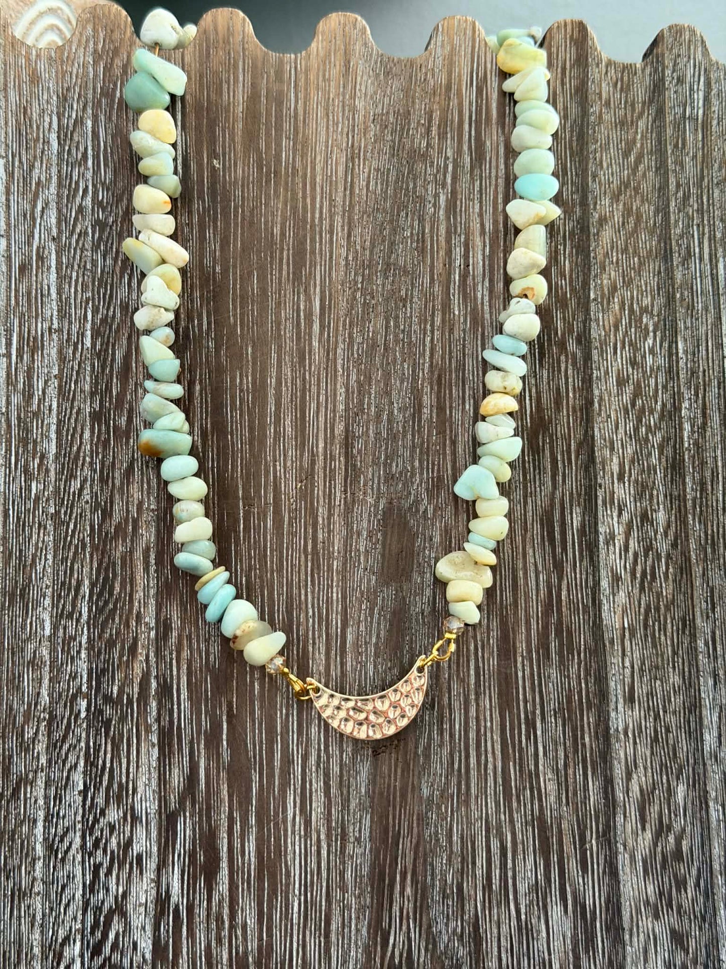 AMAZONITE MOON NECKLACE
