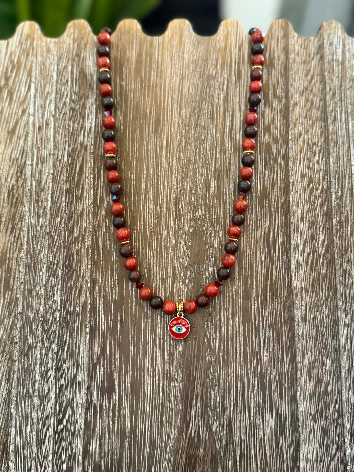 RED JASPER & POPPY JASPER MALOCCHIO NECKLACE